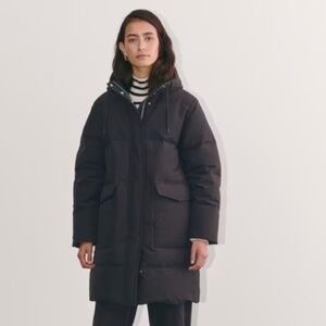 NWT Everlane The Long Puffer Medium Black